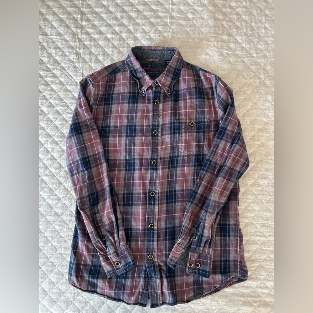 Flannel Checkered Shirt in Pink and Blue